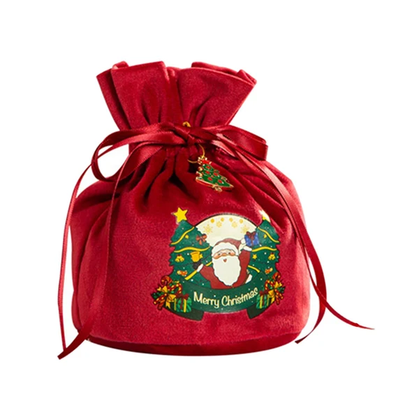 Authentic Maxbell Maxbell Christmas Treat Bags with Drawstrings Lovely Party Favors New Year Small Santa Red Outstanding
