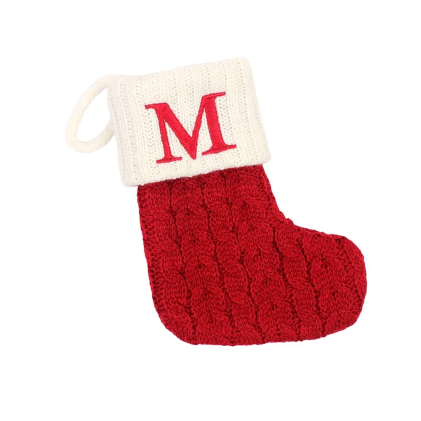 Trusted Maxbell Maxbell Christmas Stocking Knit Sock Christmas Alphabet Knitting Socks for Ornament M High-Grade