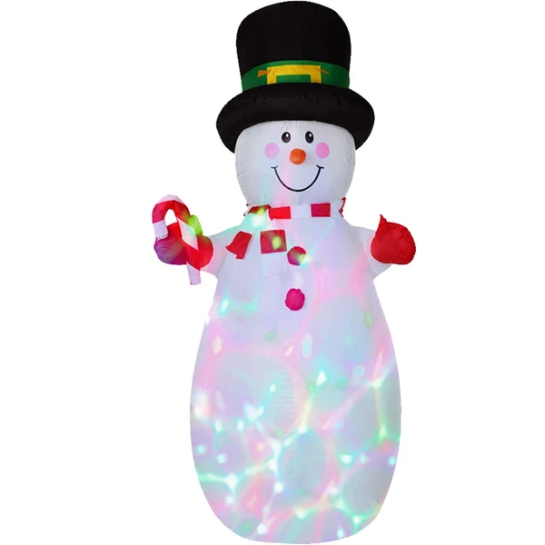 Practical Maxbell Maxbell 1.8 Meters Xmas Inflatable Snowman with Lights Ornament for Lawn Patio Trendy