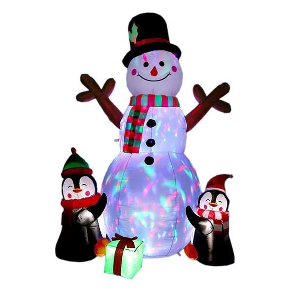 Clean Maxbell Maxbell Christmas Inflatable Snowman with Rotating Light for Outdoor Backyard Garden Trusted