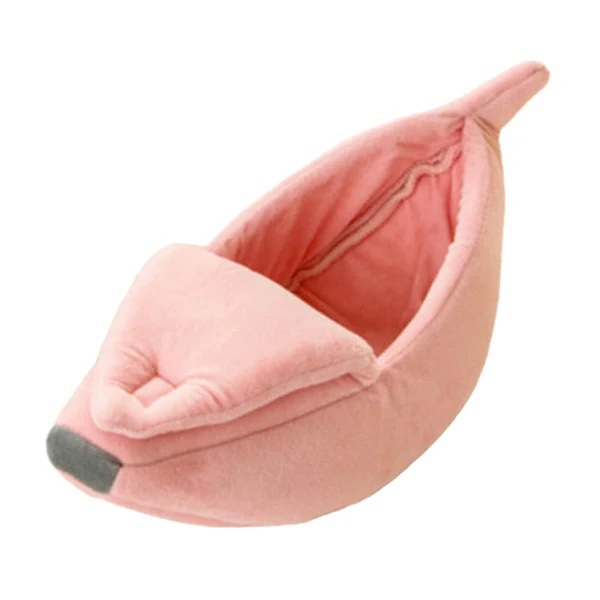 Breathable Maxbell Maxbell Banana Cats Bed House Cat Cuddle Supplies Warm for Rabbit Pink XL Trusted