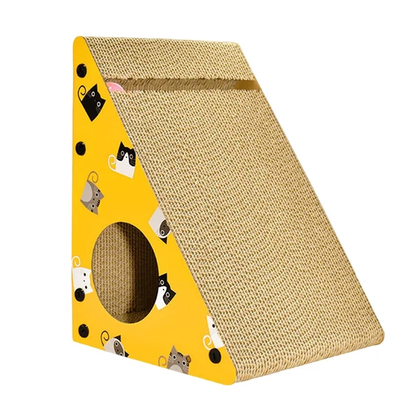 Sustainable Maxbell Cat Scratch Scratching Board Grind Claws Protect Carpets Interactive Mats yellow Recyclable