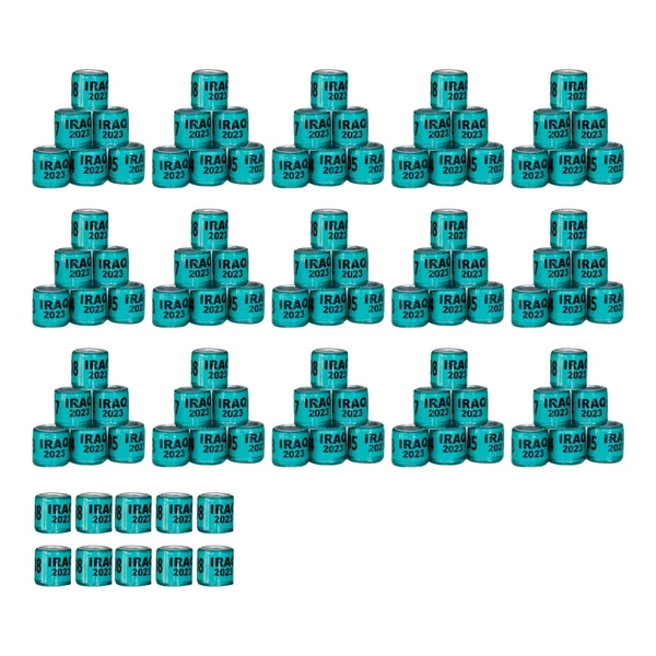 Specialty Maxbell 100Pcs Pigeon Ring 8mm 2023 Dove Legs Band for Duck Most Adult Birds Poultry Green Elite