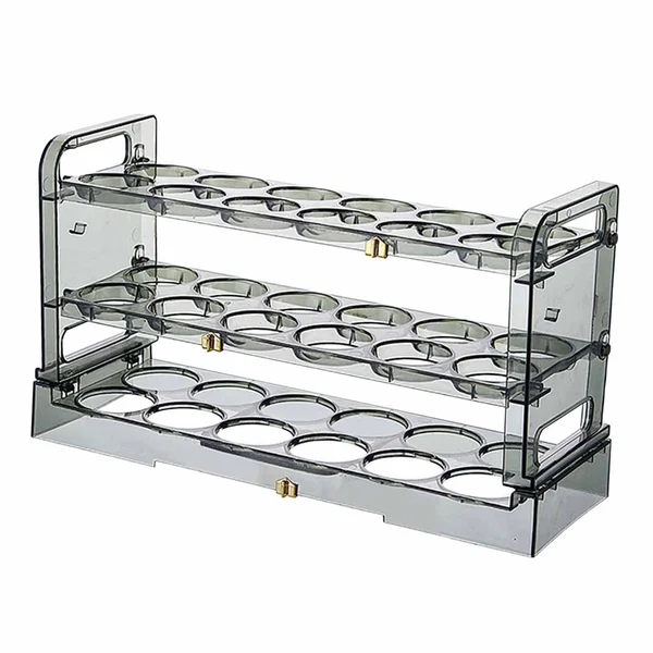 Durable Maxbell Multi Layer Egg Storage Box Stackable Large Capacity for Fridge Household Green Exceptional