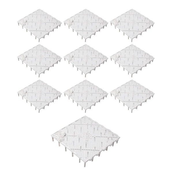 Fine Maxbell 10Pcs Fish Tank Bottom Filter Plate Suction Filter Plate with Connector White Fashionable