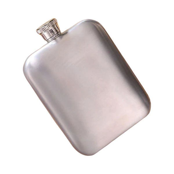Convenient Maxbell Hip Flasks 6oz Drinking Flasks Leakproof Matte Women Hunting Wedding silver Detailed