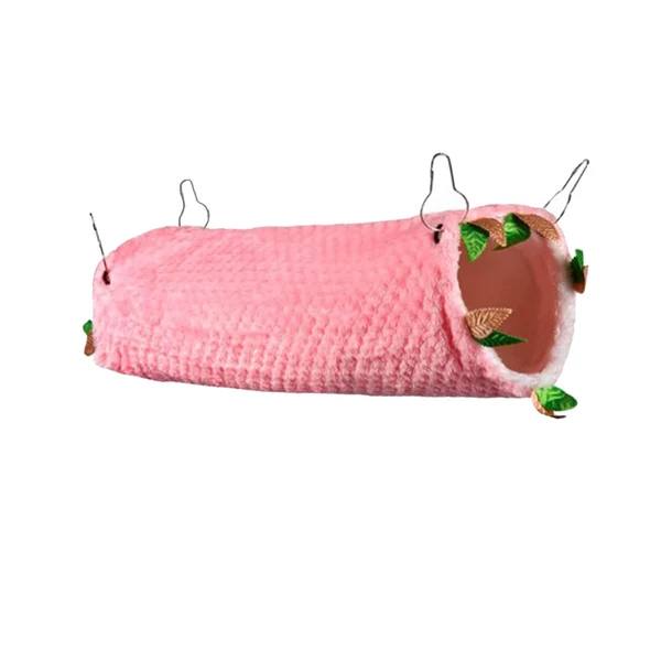 Lightweight Maxbell Pet Hamster Bird Ferret Rat Squirrel Hammock Hanging Cage Nest House Toys pink tunnel Refined