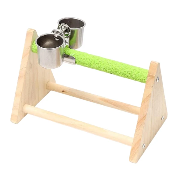 Stylish Maxbell Parrot Playstand W Food Cup Exercise Activity centers for Macaw Finch Budgie High-Grade
