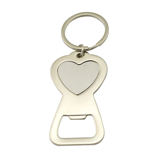 Fashionable Maxbell Bottle Opener Keychains Heart Shaped Tools Iron for Household Clubs Home Efficient