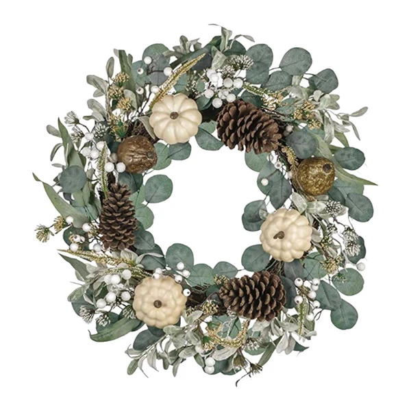 Advanced Maxbell Fall Pumpkin Wreath Winter Wreath Wall Hanging for Door Thanksgiving Xmas Original