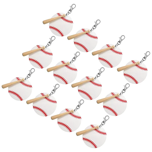 Eco-Friendly Maxbell 12x Baseball Keychains Key Holder Wooden Bats for Men Adults Party Favors Elegant