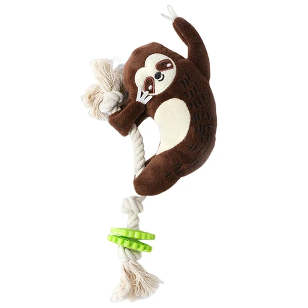 Outstanding Maxbell Dog Squeaky Toy Soft Teething Toy for Puppy Small Medium Pet Cat brown Trusted