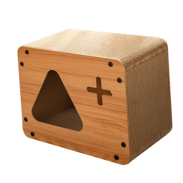 Refined Maxbell Cat Scratching Cardboard House Scratch Protective Sofa for Indoor Cats Green
