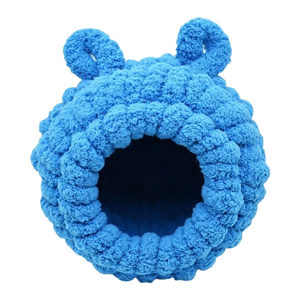 Practical Maxbell Cute Warm Bird Nest Cage Parrot Hammock Toy House Rats Cave Bed Light Blue Luxury