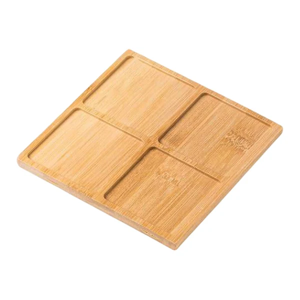Consistent Maxbell Bamboo Serving Tray Breakfast Trays Food Tray for Living Room Buffet Small Square Sophisticated