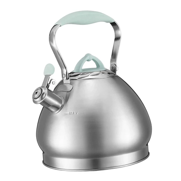 Smooth Maxbell 4.3L Tea Pot with Handle Whistle Tea Pot Stainless Steel for Cookers Green Breathable