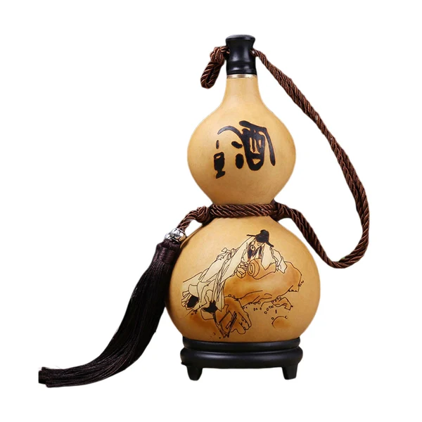 Lightweight Maxbell Hip flasks Gourd with Tassel Durable liquors Flagon for Outdoor Accessories 400ml User-Friendly