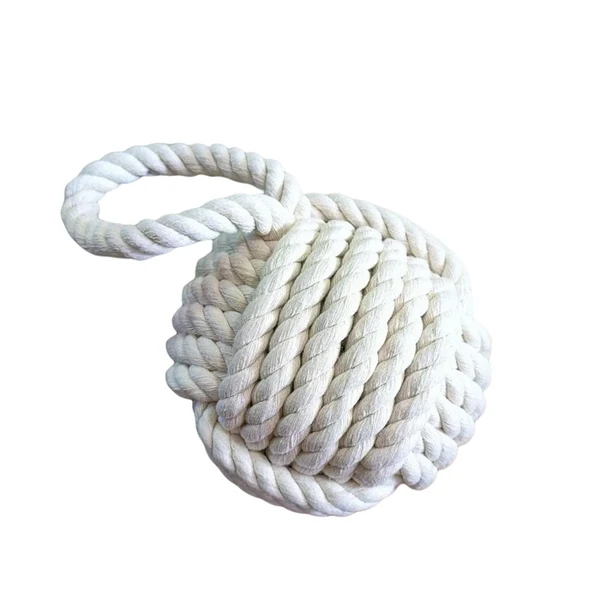 Eco-Friendly Maxbell Rope Knot Door Stop Sailors Knot Hessian Novelty Old Style for Beach House white Detailed