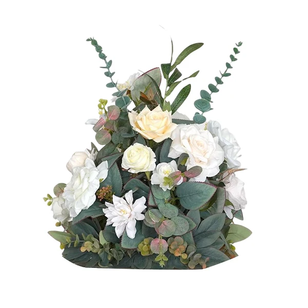 Exceptional Maxbell flowers Ball Roses Heads Silk Decorations for Centerpieces Wedding Champagne Prestigious