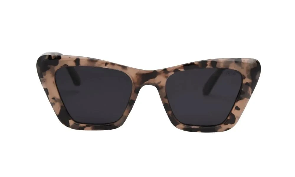 Artisan I-SEA Women's Daisy Polarized Sunglasses - Trendy Cat Eye Sunglasses with Scratch-Resistant Lenses Hand-Polished Blonde Tortoise Frame - Smoke Pure