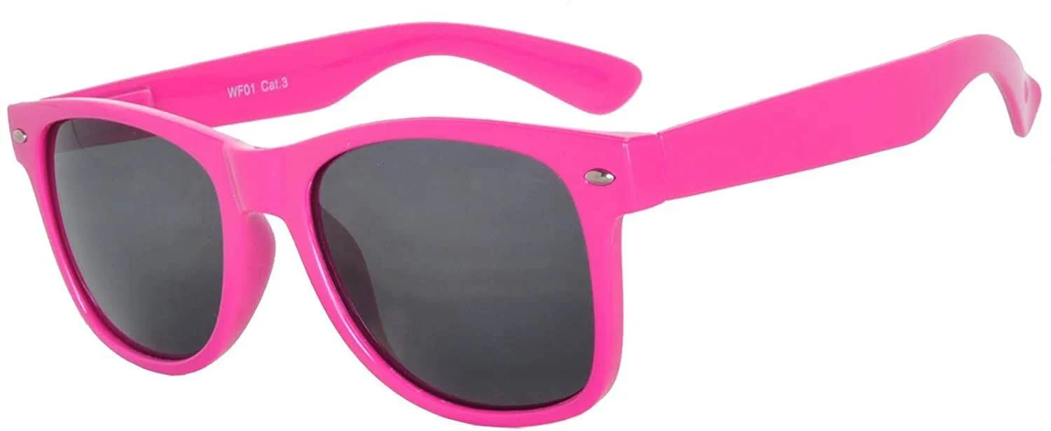 Casual OWL Unisex Retro Style Classic Vintage Sunglasses with Smoke Lens Pink Frame Exceptional