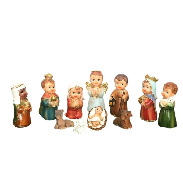 Relaxed Maxbell 11Pcs Nativity Scene Manger Figurines Set Christmas Ornaments for Office Easy-to-Use
