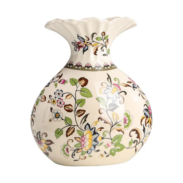 Casual Maxbell Ceramic Vase Flower Arrangement Art Crafts for Desktop Interior Decoration Style C Relaxed