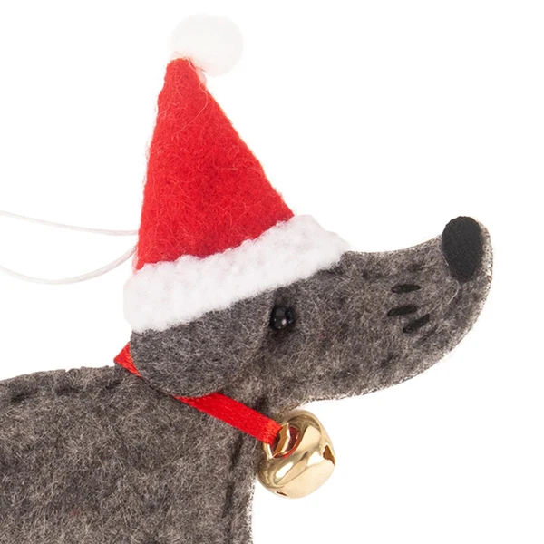 Unique Christmas Pendants Decors Dachshund Dog Ornament Xmas Decorations Grey Durable