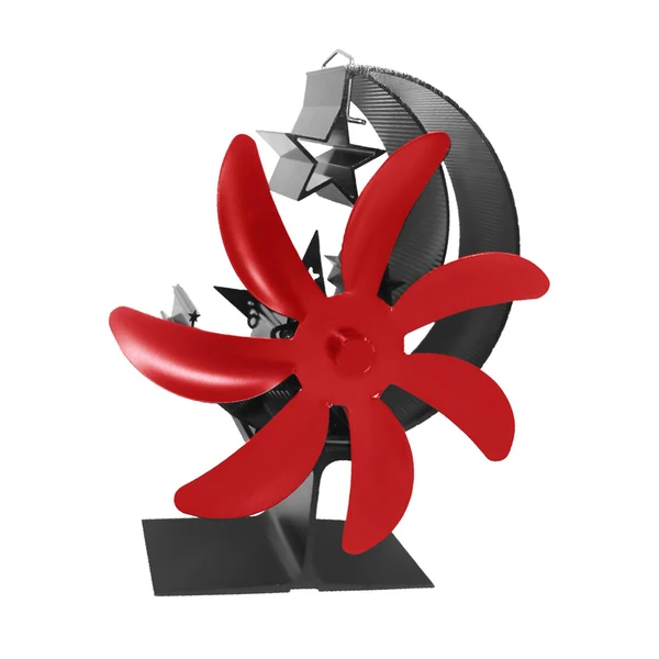 Trendy Maxbell Maxbell Wood Stoves Fan Heat Powered for Wood Pellet Burning Stoves Fuel Saving Red Stylish