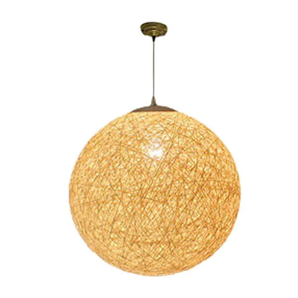 World-Class Maxbell Rattan Ball Lantern Pendant Lamp Chandelier Hanging Light for Farmhouse 25cm High-Quality