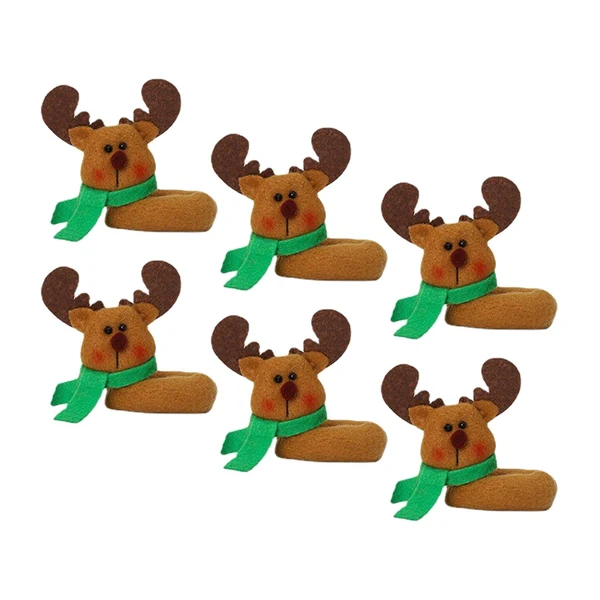 Authentic Maxbell Maxbell 6x Snowman Elk Santa Claus Pendants Decorative Cute for Home Family Other Fashionable