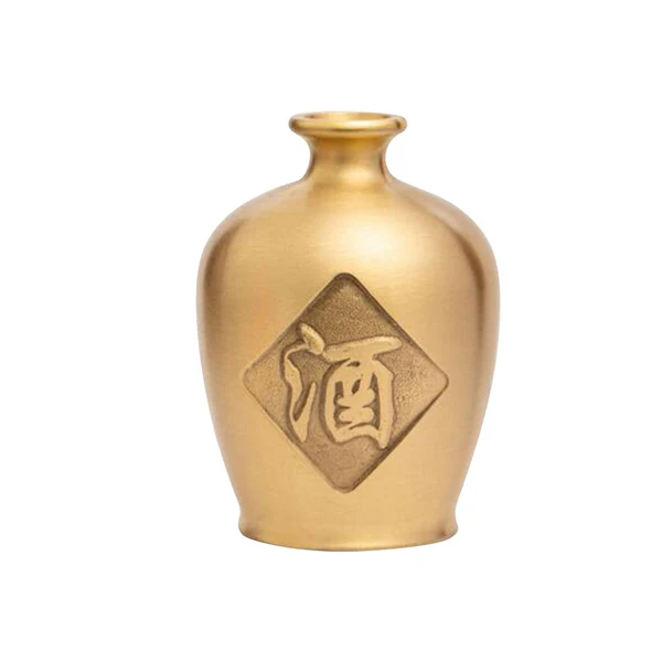 Certified Maxbell Gold Jar Vase Table Decorative Brass Jug for Cabinet Dining Room Decoration Smooth
