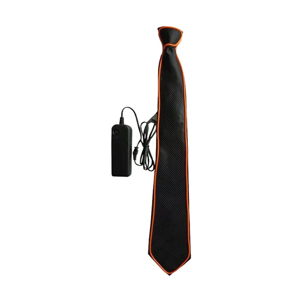 Expertly Made Maxbell Novelty LED Necktie Gifts Silk Funny for Festival Fashion Show Cosplay Orange High-Quality
