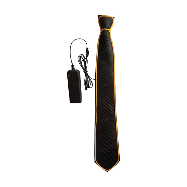Exceptional Maxbell Novelty LED Necktie Gifts Silk Funny for Festival Fashion Show Cosplay Yellow Professional
