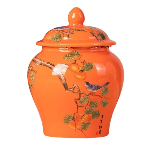 Certified Maxbell Chinese Style Porcelain Ginger Jar Home Decor Airtight Lid Storage Jar Can Trendy