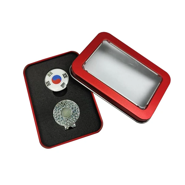 High-Grade Maxbell Golf Ball Markers with Golf Hat Clips Attaches Easily to Golf Cap Sturdy Red Outstanding