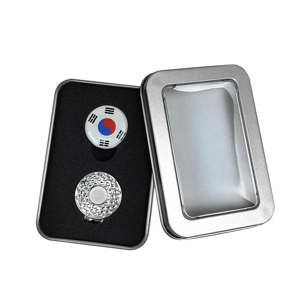Trendy Maxbell Golf Ball Markers with Golf Hat Clips Attaches Easily to Golf Cap Sturdy Silver Exclusive