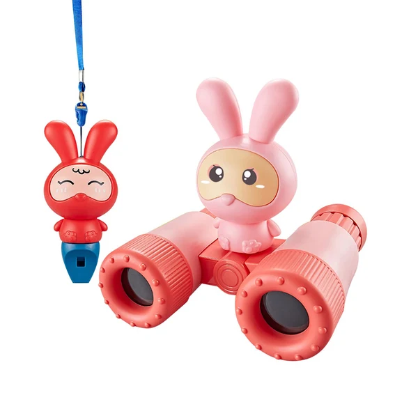 Specialty Maxbell Binoculars Toy Adjustable Focus Cartoon for Boys and Girls Sightseeing Outdoor Red Efficient