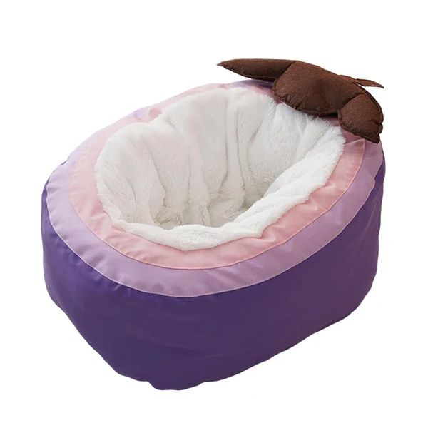Selected Maxbell Plush Cave Pet Bed Cat Kitten Cozy Nest Dog Tent Washable Nonslip Warm House 65x43x25cm Elegant