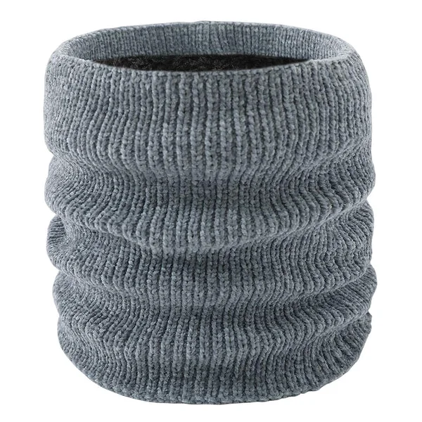 High-End Maxbell Neck Warmer Knitted Stylish Tube Windproof for Adult Ski Cold Weather Gray Exceptional