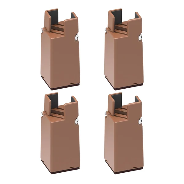 Authentic Maxbell 4Pack furnishing Risers furnishing Riser Chair Feet Table Riser for furnishing H 10cm Brown 22-42mm Versatile