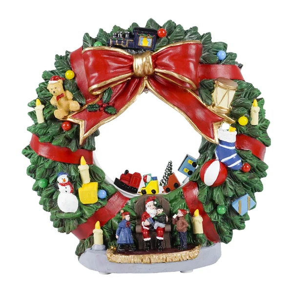 Prestigious Maxbell Xmas Wreath Rotating Train Hanging Decor for Party Christmas Decoration First-Class