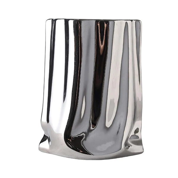 Unique Maxbell Decorative Vase Ornament Ceramic Modern Table Centerpieces Desktop Home Argent Certified