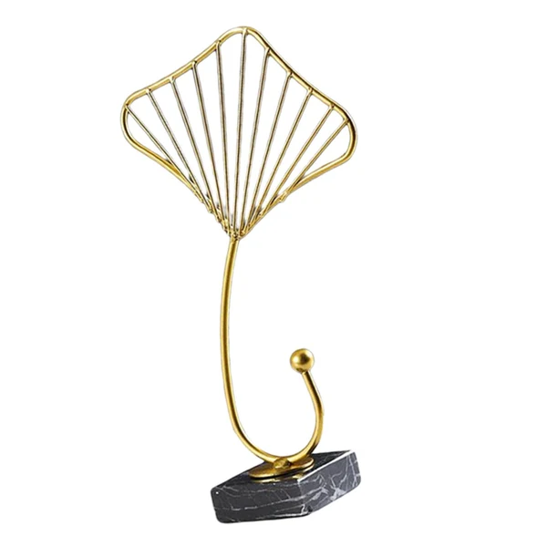 Optimized Maxbell Maxbell Metal Statue Figurine Bedroom Office Ornaments Cabinet Home Leaves Sculpture Ginkgo Biloba 5x22cm User-Friendly