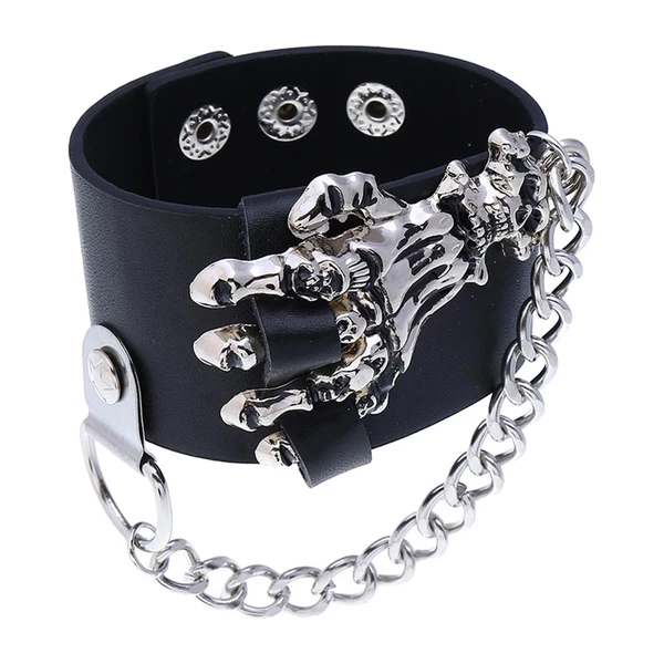 World-Class Maxbell PU Leather Bracelet Cuff Rock Wristbands Bangle for Teen Girls Boys Proven