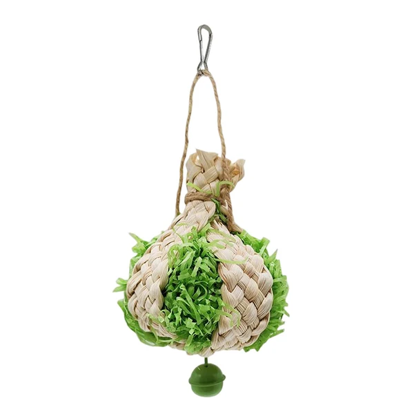 Reliable Maxbell Parrot Shredder Toy Lightweight Bird Chewing Toy Macaws Training Toy Green User-Friendly