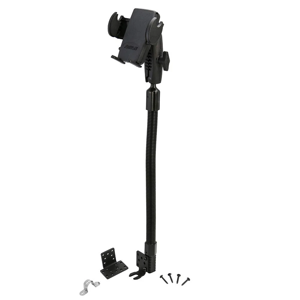 Exceptional ARKON Mounts Mega Grip Car Phone Holder with Seat Rail Mount for Cars Trucks Fully Adjustable Flexible 22 Gooseneck Arm Sturdy Seat Rail… Powerful