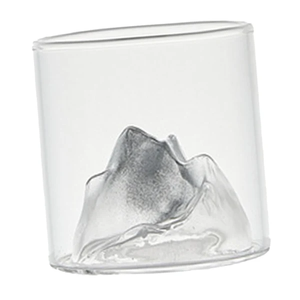 Authentic Maxbell Creative Mountain Style Wine Glass Tea Cup for Entertaining Dining Man Gifts Silver Mountain Professional