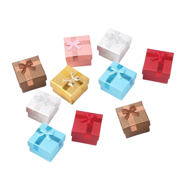 Easy-to-Use Maxbell Gift Box Gift Wrapping Jewelry Packaging for Parties Wedding Christmas 10Pcs Square Fine