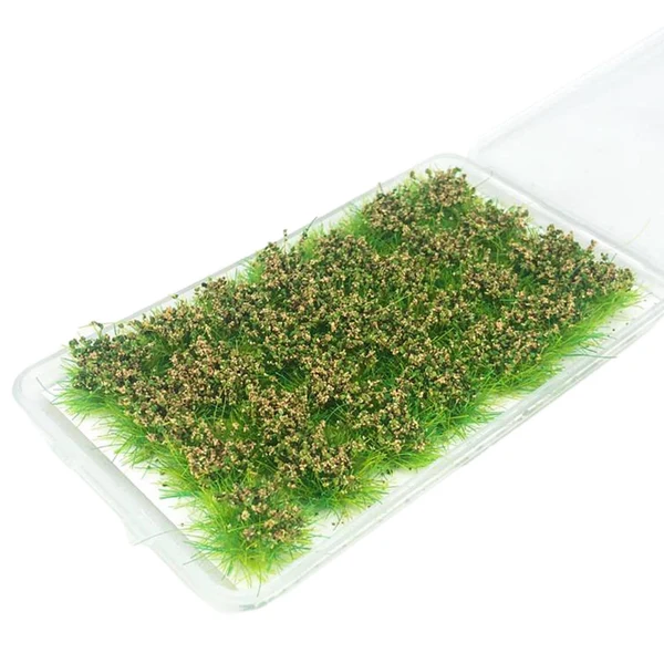 Advanced Maxbell Bushy Cluster Grass Tufts Miniature Static Scenery Model Railway DIY Decors 28 strains hay green Original Design